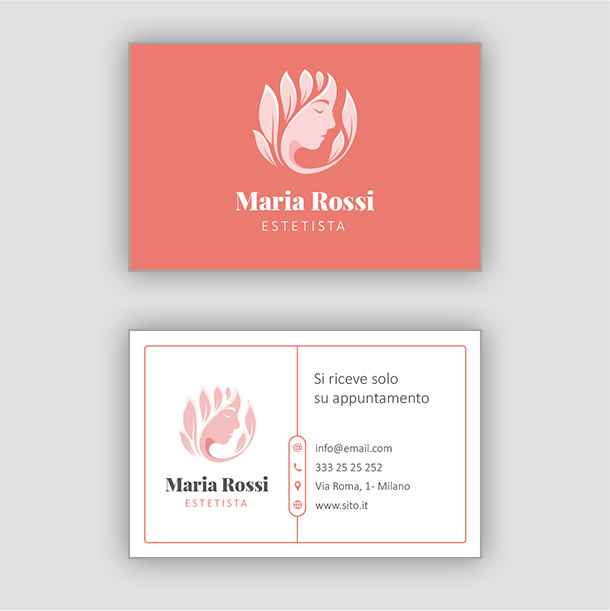 Biglietti da Visita per Estetista e Centro Estetico Prinken